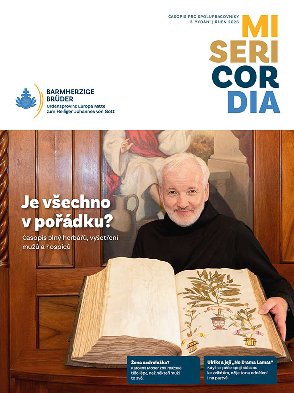 Na obrázku je obálka zaměstnaneckého časopisu „Misericordia“, číslo 3/2026.