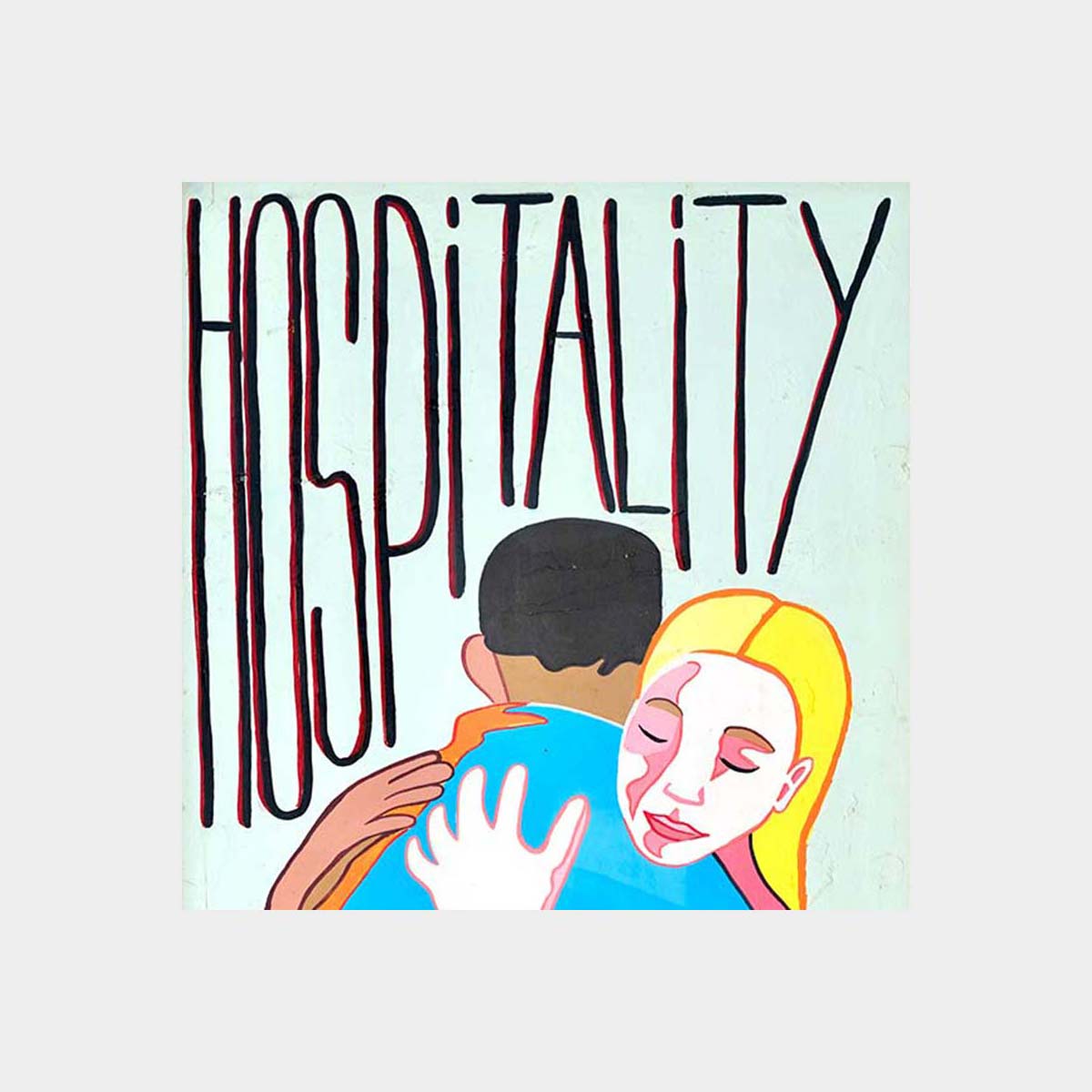 Das Bild zeigt ein Gemälde, welches die Hospitalität symbolisiert.